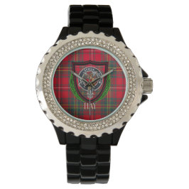 Reloj De Pulsera Hay Scottish Clan Tartán & Cresta
