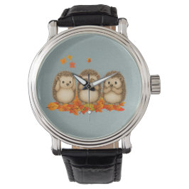 Reloj De Pulsera hear, see and speak no evil Hedgehogs leafs