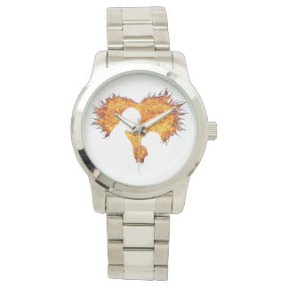 Reloj De Pulsera Heart flame women's watch 