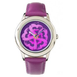 Reloj De Pulsera Heart Watch Purple Blossom