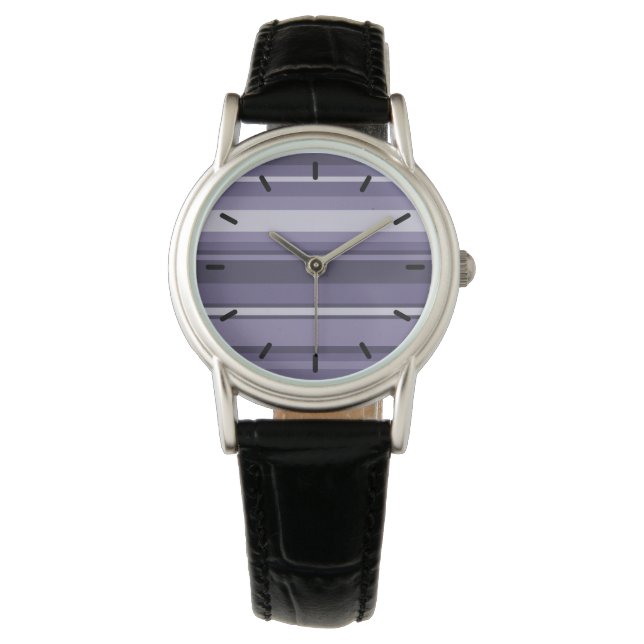 Reloj De Pulsera Heather rayas púrpuras (Anverso)