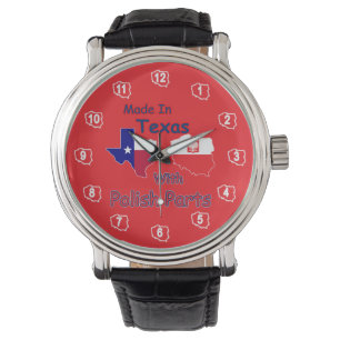 Reloj De Pulsera Hecho en Texas con piezas polacas