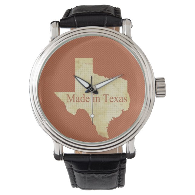 Reloj De Pulsera Hecho en Texas Rusty Red (Anverso)