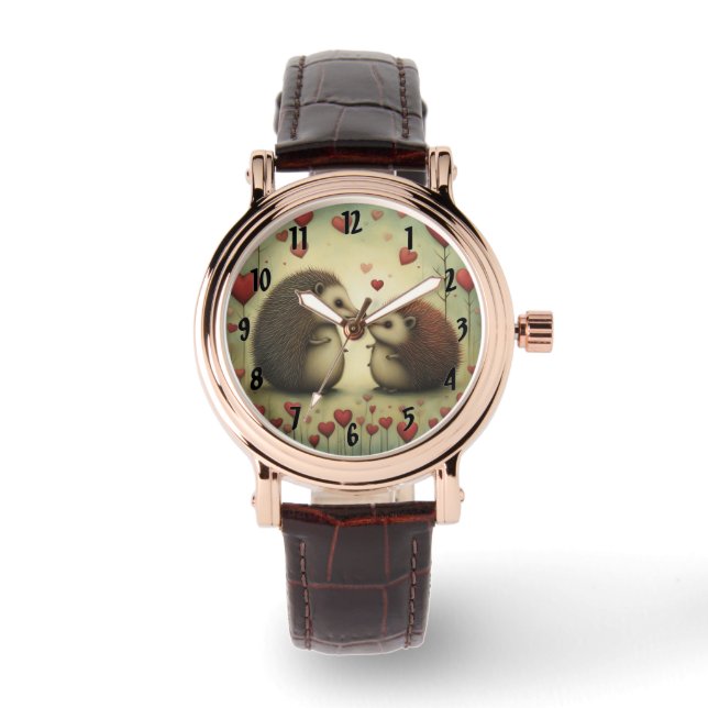 Reloj De Pulsera Hedgehog Love 1 (Anverso)