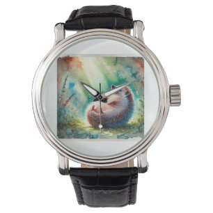 Reloj De Pulsera Hedgehog with bare belly 220924AREF112 - Watercolo