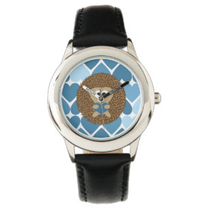 Reloj De Pulsera Hedgehog y Corazón Azul