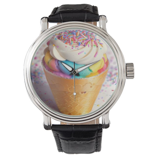 Reloj De Pulsera Helado Cream Cone Sprinkles (Anverso)