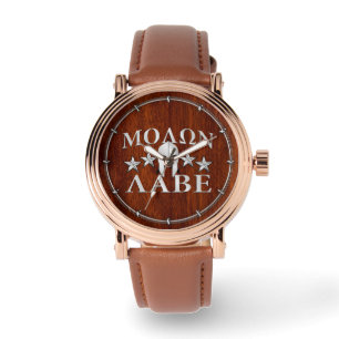 Reloj De Pulsera Helmet Mahogany, guerrero espartano de Molon Labe