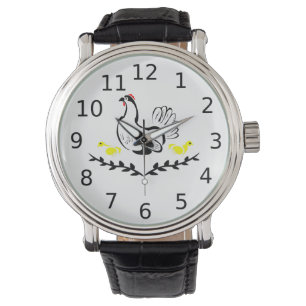 Reloj De Pulsera Hen con dos chicles amarillos