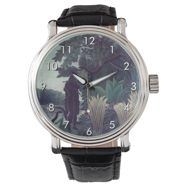 Reloj De Pulsera Henri Rousseau - El encantador de serpientes (Anverso)