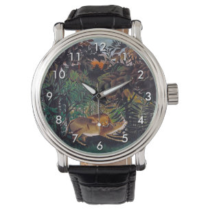 Reloj De Pulsera Henri Rousseau - El león hambriento