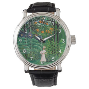 Reloj De Pulsera Henri Rousseau - Mujer caminando en un bosque exót