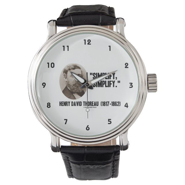 Reloj De Pulsera Henry David Thoreau Simplifica la oferta (Anverso)