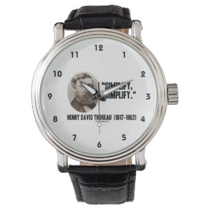 Reloj De Pulsera Henry David Thoreau simplifica simplifica cita