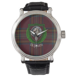 Reloj De Pulsera Hepburn Scottish Clan Tartan & Crest
