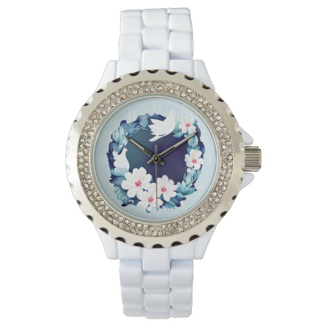 Reloj De Pulsera Hermosa cortina blanca (Anverso)