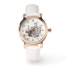 Reloj De Pulsera Hermosa dama toma té