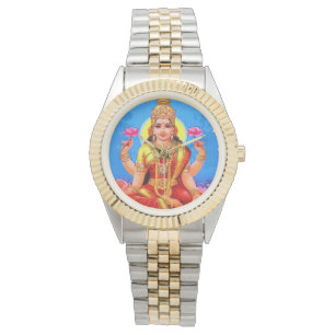 Reloj De Pulsera Hermosa diosa Golden Lakshmi Diwali