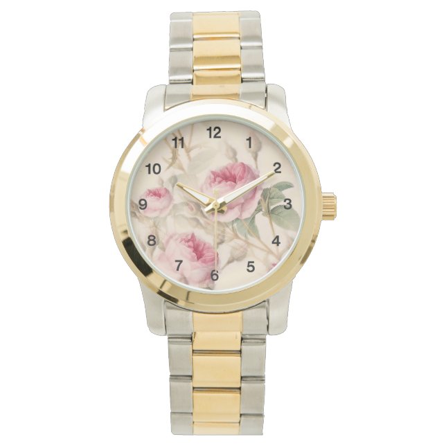 Reloj De Pulsera Hermosa Floral Vintage (Anverso)