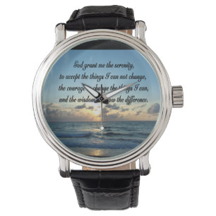 RELOJ DE PULSERA HERMOSA FOTOGRAFÍA DE OCEÁN DE ORACIONES DE SERENI
