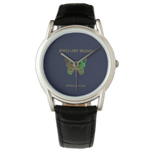 Reloj De Pulsera Hermosa mariposa azul oscuro