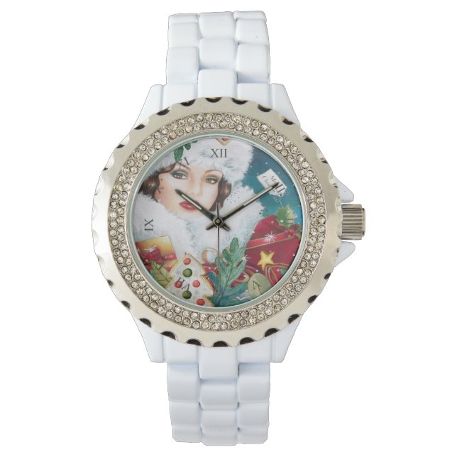 Reloj De Pulsera Hermosa mujer Navidad (Anverso)