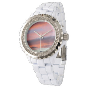 Reloj De Pulsera Hermosa playa con cielo de sol en Maui Hawaii Watc