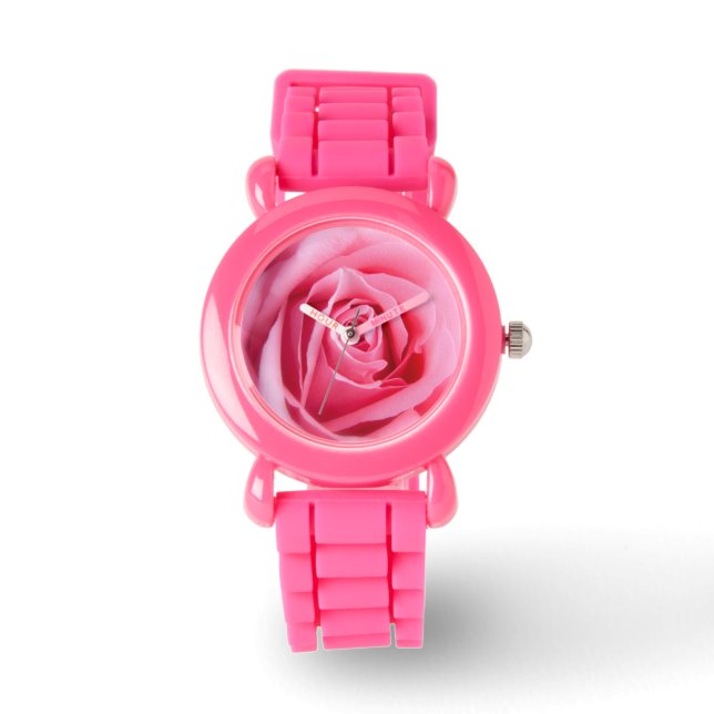 Reloj De Pulsera Hermosa rosa rosa (Anverso)