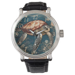 Reloj De Pulsera Hermosa tortuga submarina
