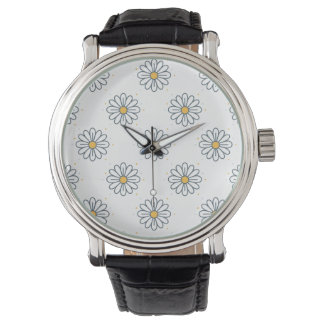 Reloj De Pulsera Hermosas margaritas minimalistas 