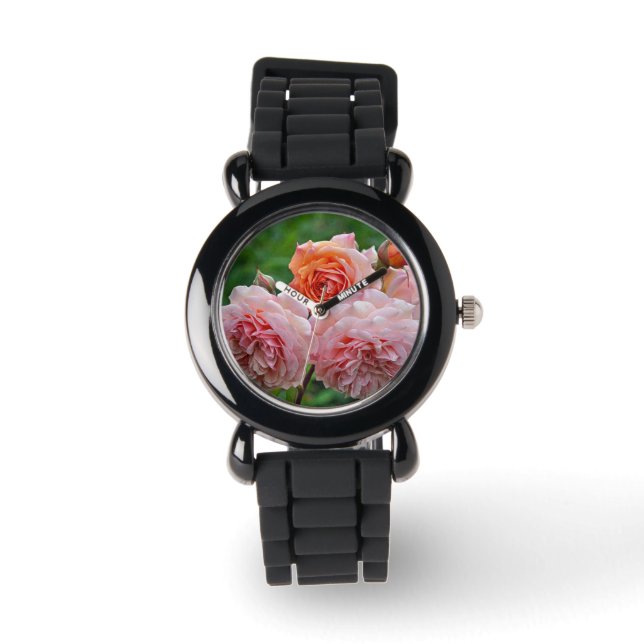 Reloj De Pulsera Hermosas rosas rosas (Anverso)
