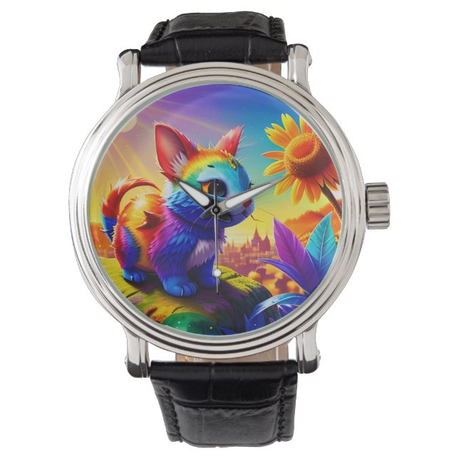 Reloj De Pulsera Hermoso animal tres (Anverso)