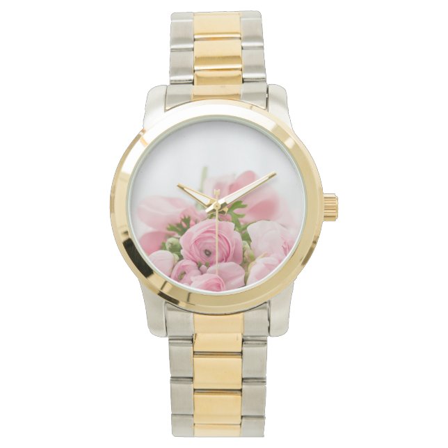 Reloj De Pulsera Hermoso Bouquet Rose (Anverso)