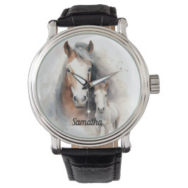 Reloj De Pulsera Hermoso caballo y cordón