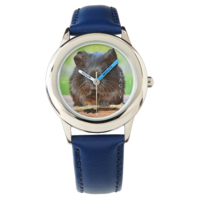 Reloj De Pulsera Hermoso cerdo guineano de oro personalizado (Anverso)