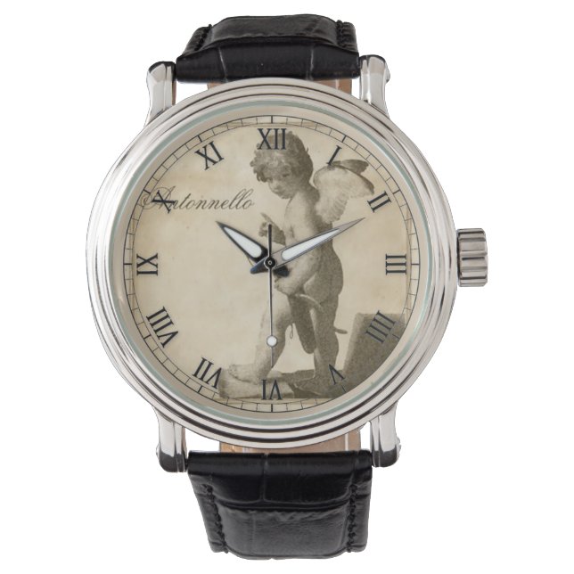 Reloj De Pulsera Hermoso Cherub numérico romano antiguo (Anverso)