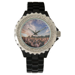 Reloj De Pulsera hermoso cielo sobre la llanura