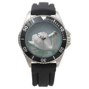 Reloj De Pulsera Hermoso cisne blanco
