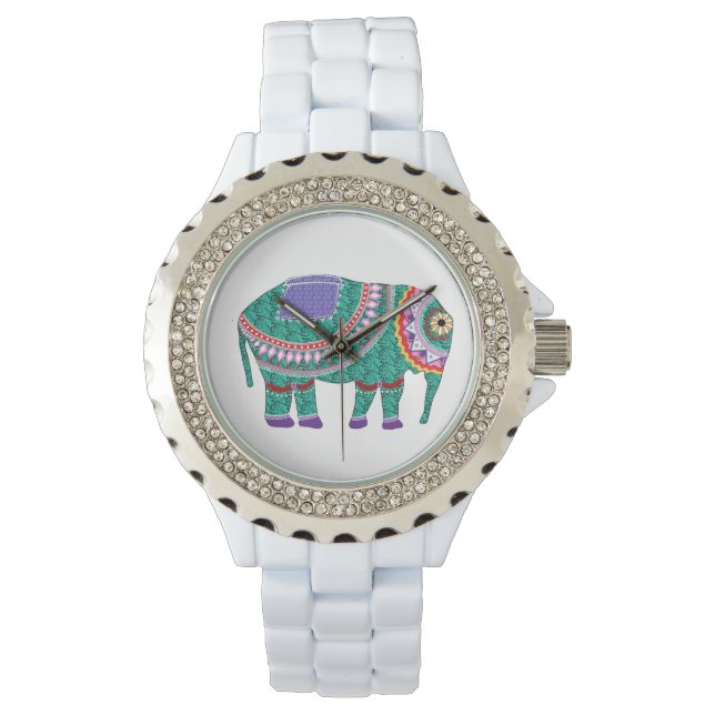 Reloj De Pulsera Hermoso elefante ornato (Anverso)