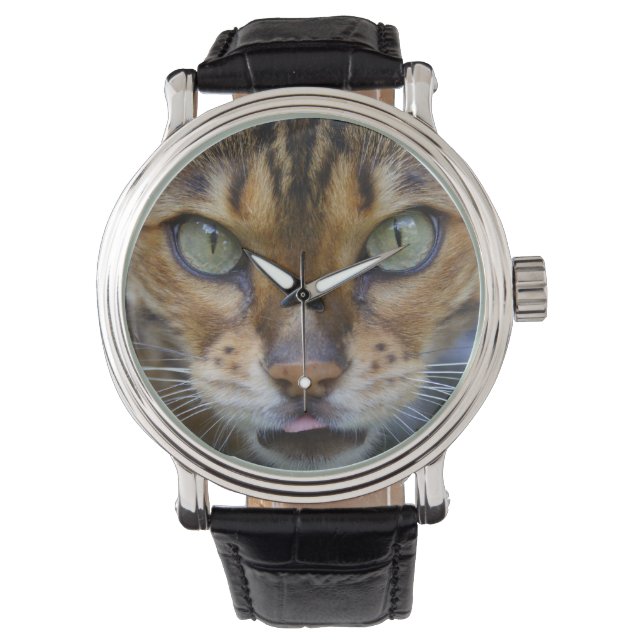 Reloj De Pulsera Hermoso gato bengalí (Anverso)