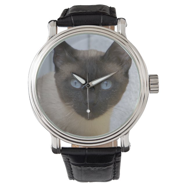 Reloj De Pulsera Hermoso gato siamés de punto de foca (Anverso)
