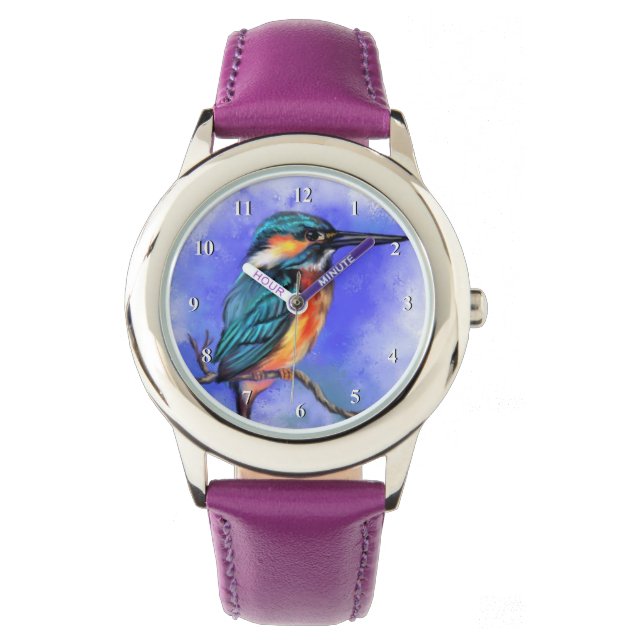 Reloj De Pulsera Hermoso Kingfisher Bird Watch (Anverso)