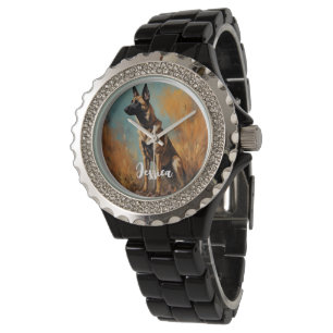 Reloj De Pulsera Hermoso Malinois Alemán