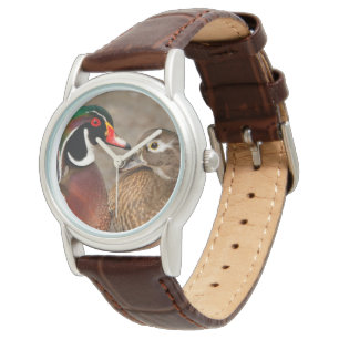 Reloj De Pulsera Hermoso momento conmovedor entre pollos de madera
