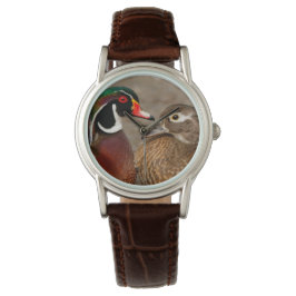 Reloj De Pulsera Hermoso momento conmovedor entre pollos de madera