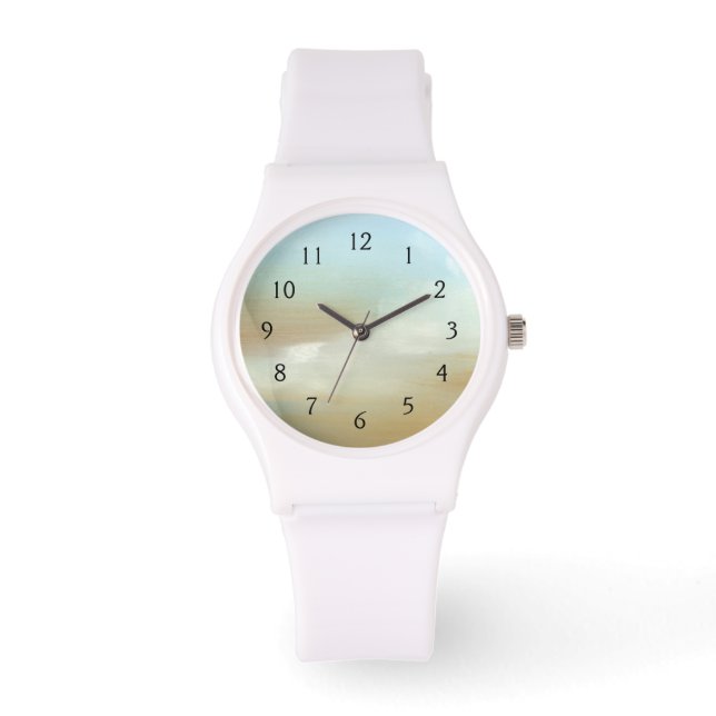 Reloj De Pulsera Hermoso paisaje aéreo con nubes esponjosas (Anverso)