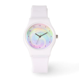 Reloj De Pulsera Hermoso Pastel Arcoiris Estético Abstracto Swirl