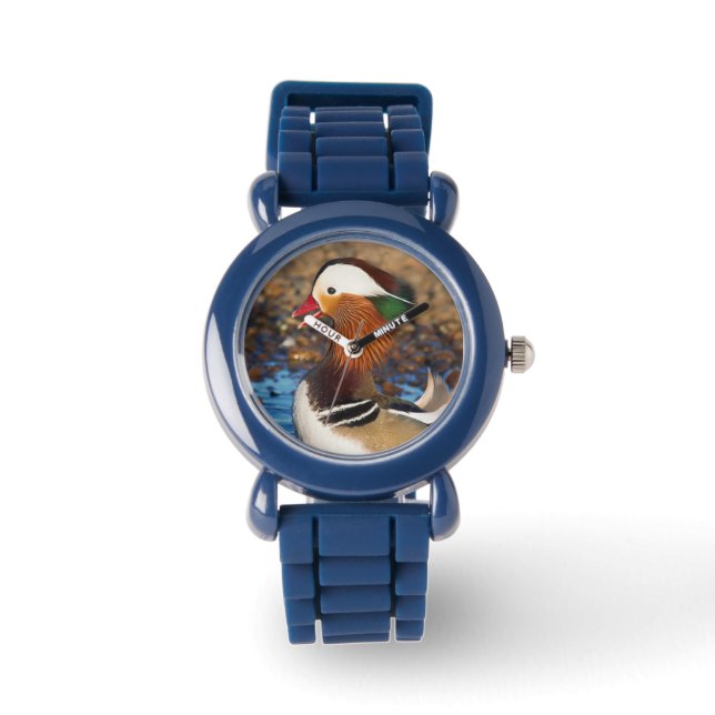 Reloj De Pulsera Hermoso pato chatty mandarín en el estanque (Anverso)