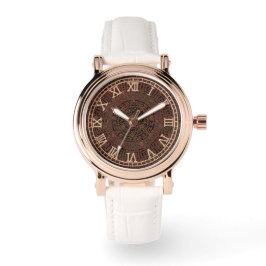 Reloj De Pulsera Hermoso Patrón Marrón Lujoso