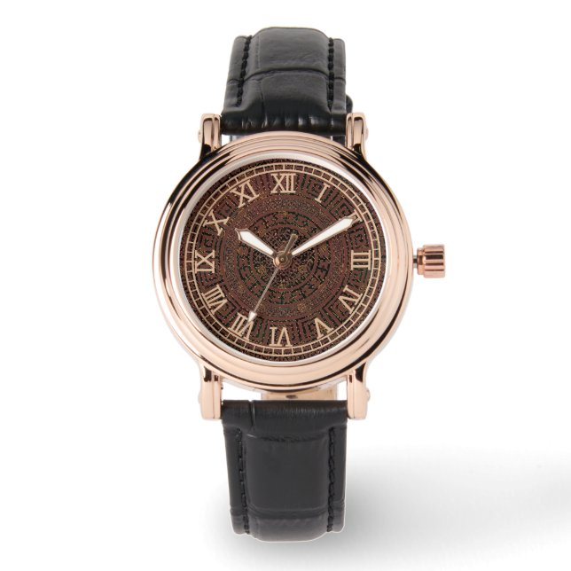 Reloj De Pulsera Hermoso patrón marrón lujoso (Anverso)